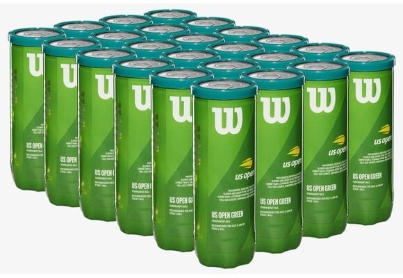 Wilson US Open Tournament 78' Green Junior Tennis Balls - 24 Can Case