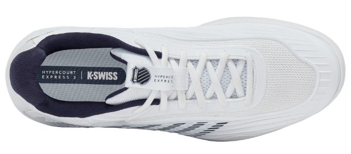 K-Swiss Hypercourt Express 3 WIDE Men's Tennis Shoe (White/Peacoat)