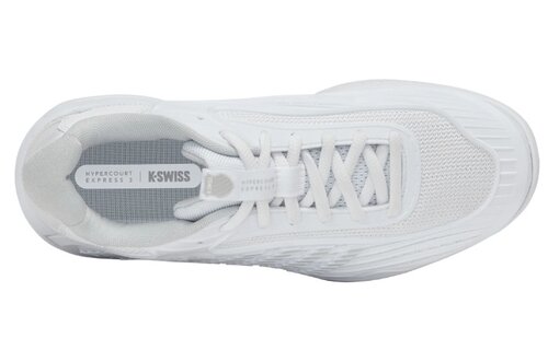 K-Swiss Hypercourt Express 3 Wide Women's Tennis Shoe (White/Dawn Blue)