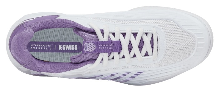 K-Swiss Hypercourt Express 3 Women's Tennis Shoe (White/Purple)