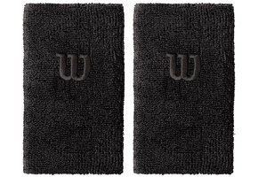 Wilson Extra Wide Wristband Black 2 Pack