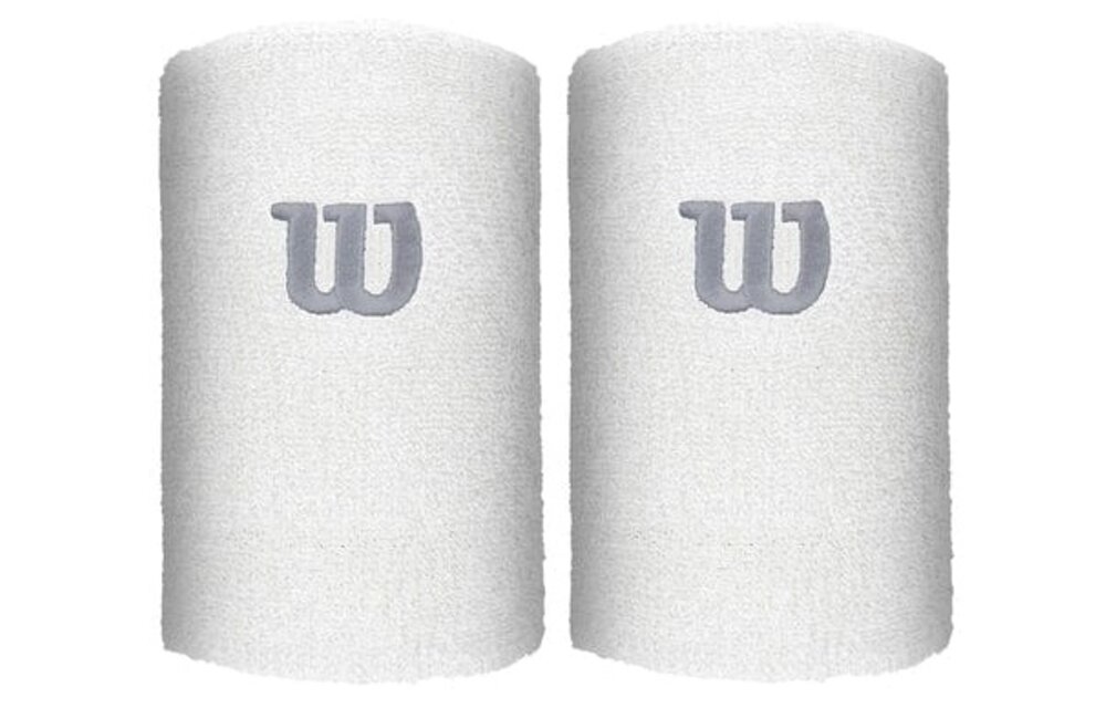 Wilson Extra Wide Wristband White 2 Pack