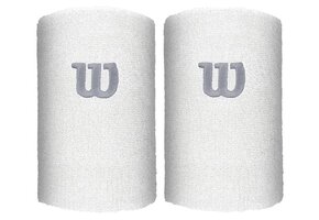 Wilson Extra Wide Wristband White 2 Pack