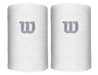 Wilson Extra Wide Wristband White 2 Pack