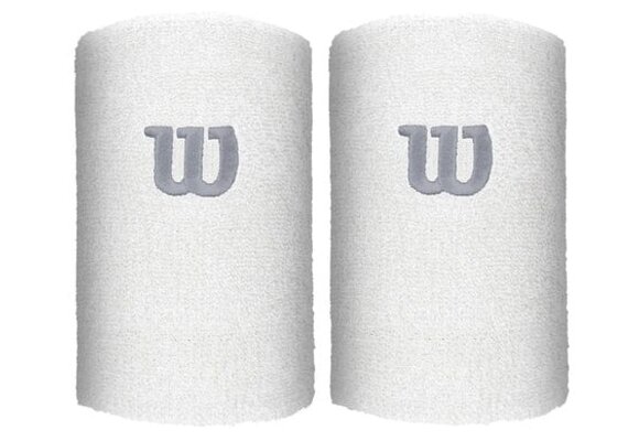 Wilson Extra Wide Wristband White 2 Pack