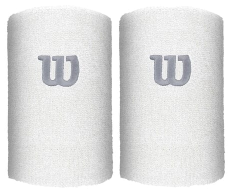 Wilson Extra Wide Wristband White 2 Pack