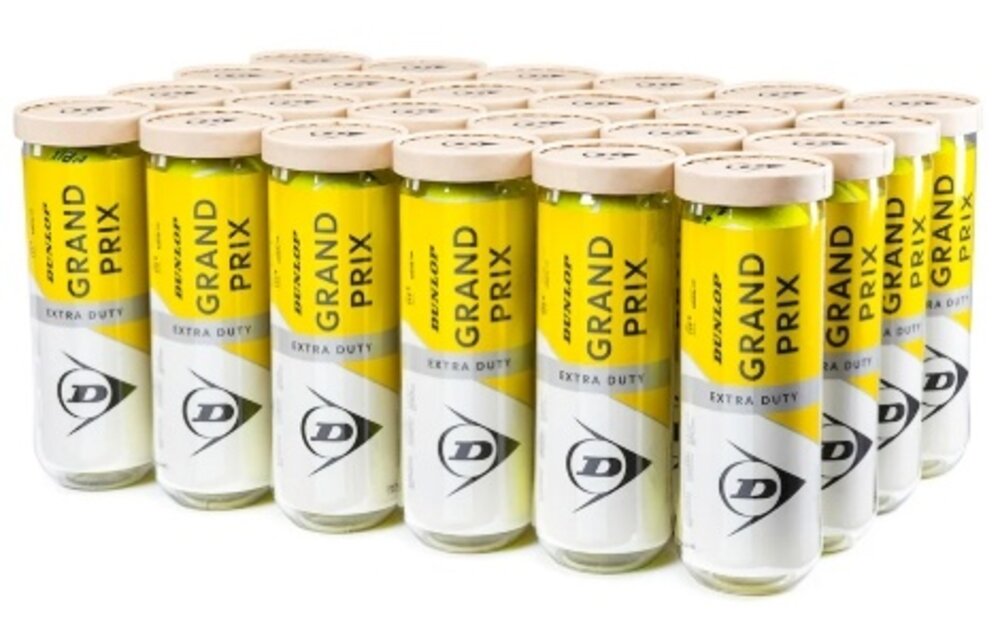 Dunlop Grand Prix Regular Duty Tennis Balls - Case (24 Cans)