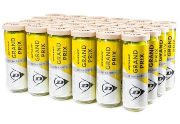 Dunlop Grand Prix Regular Duty Tennis Balls - Case (24 Cans)