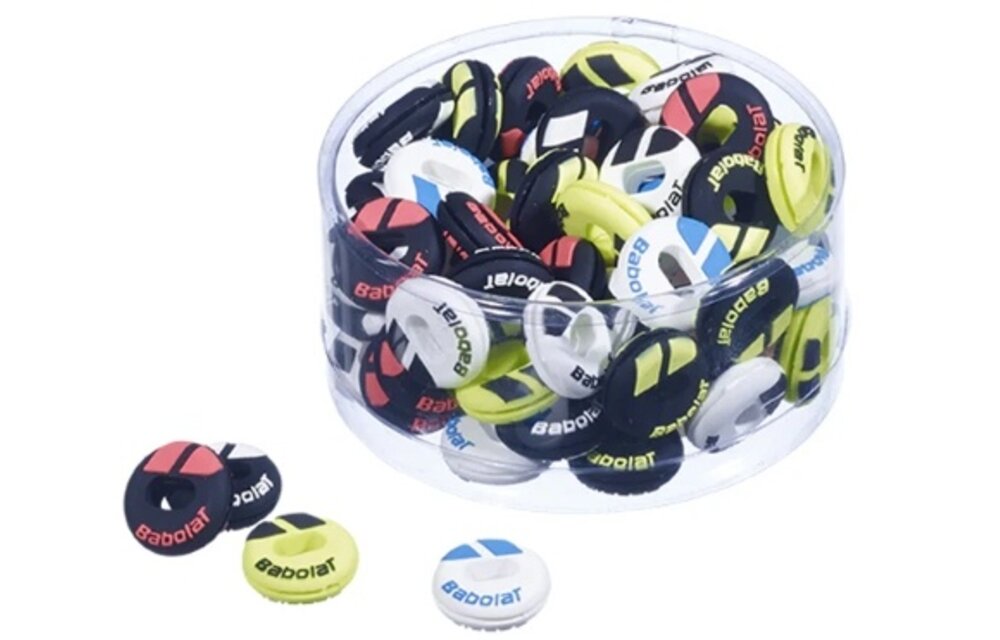 Babolat Custom Damp Vibration Dampener 48 Pack Jar (Assorted Colours)
