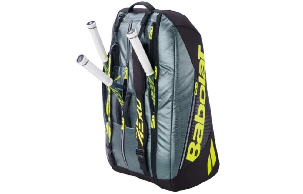 Babolat Pure Aero 12 Racquet Bag Gen 9 (Metalic Grey/Black/Yellow)