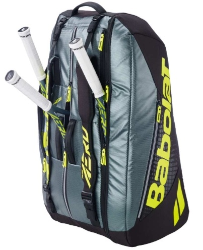 Babolat Pure Aero 12 Racquet Bag Gen 9 (Metalic Grey/Black/Yellow)