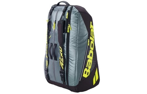 Babolat Pure Aero 12 Racquet Bag Gen 9 (Metalic Grey/Black/Yellow)