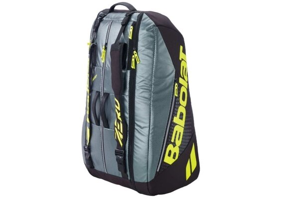 Babolat Pure Aero 12 Racquet Bag Gen 9 (Metalic Grey/Black/Yellow)