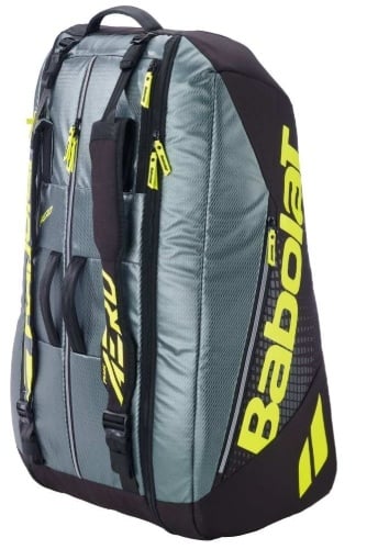 Babolat Pure Aero 12 Racquet Bag Gen 9 (Metalic Grey/Black/Yellow)