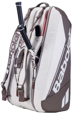 Babolat Pure Wimbledon 9 Pack Racquet Bag (White/Brown)