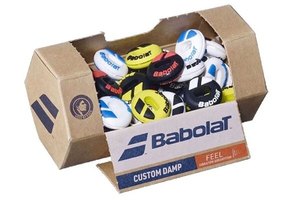 Babolat Custom Damp Vibration Dampener 48 Pack Jar (Assorted Colours)