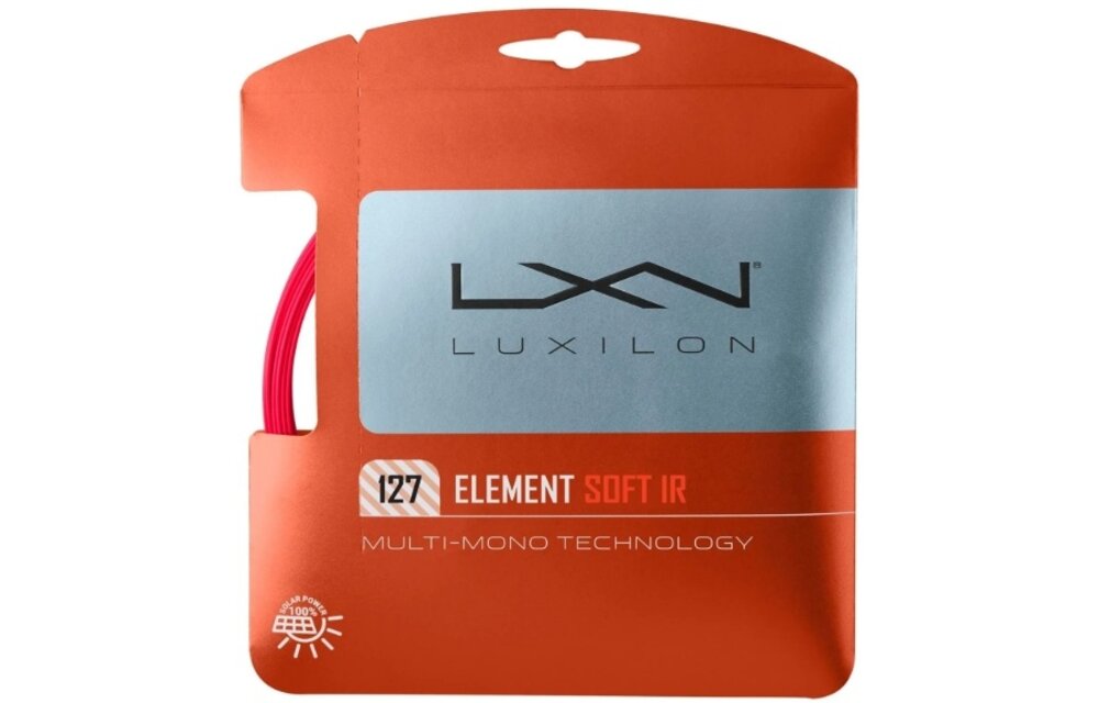 Luxilon Element Soft IR 16L/1.27mm - String Set - (Red)