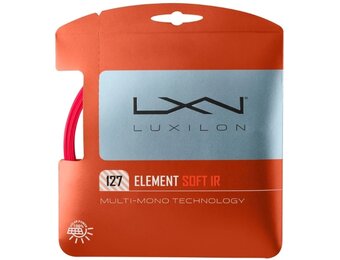 Luxilon Element Soft IR 16L/1.27mm - String Set - (Red)