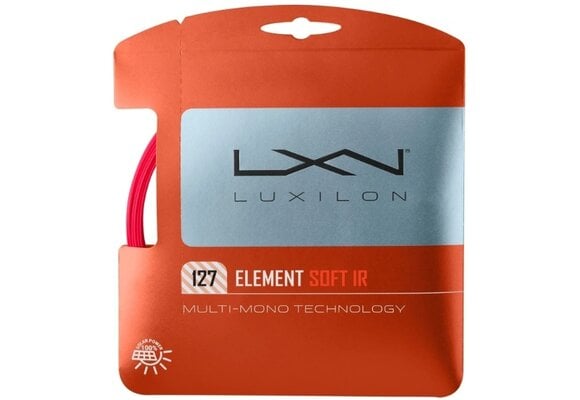 Luxilon Element Soft IR 16L/1.27mm - String Set - (Red)