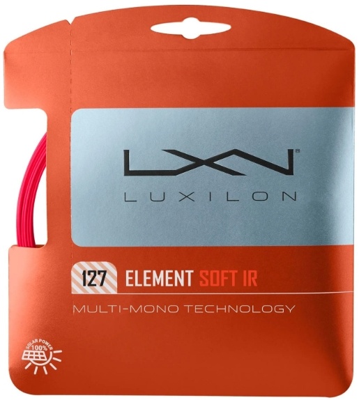 Luxilon Element Soft IR 16L/1.27mm - String Set - (Red)