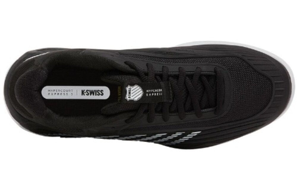 K-Swiss Hypercourt Express 3 WIDE Men's Tennis Shoe (Black/White)