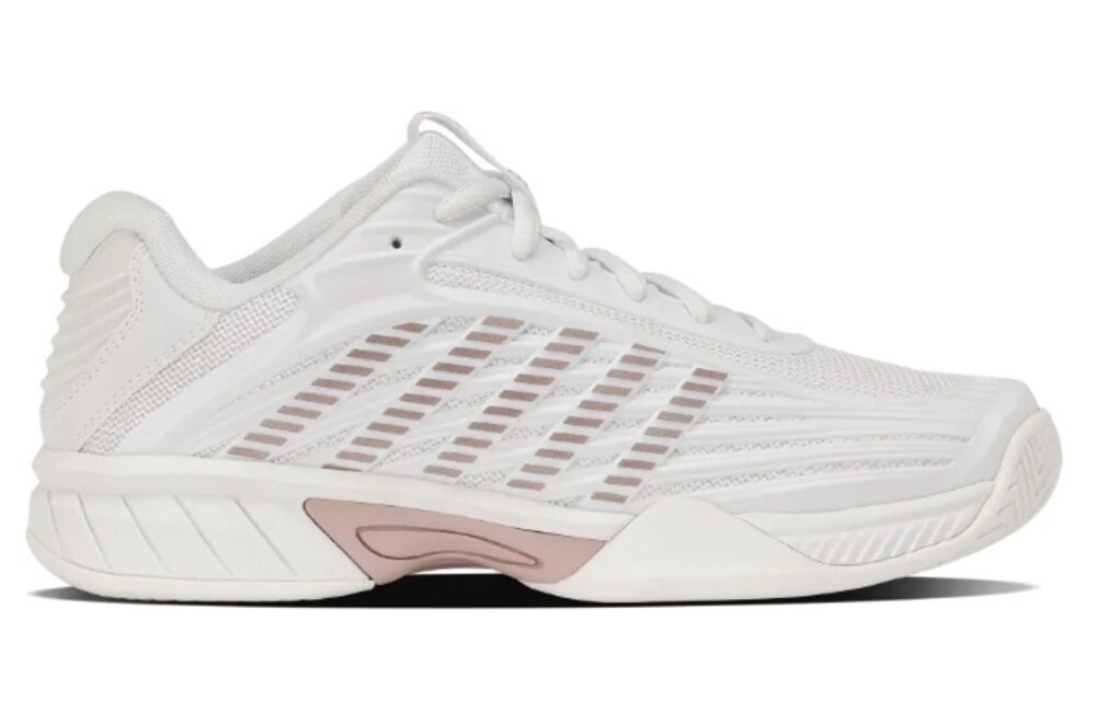 K-Swiss Hypercourt Express 3 Junior Tennis Shoe (White/Rose Gold/Violet Ice)