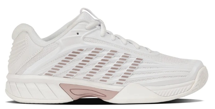 K-Swiss Hypercourt Express 3 Junior Tennis Shoe (White/Rose Gold/Violet Ice)