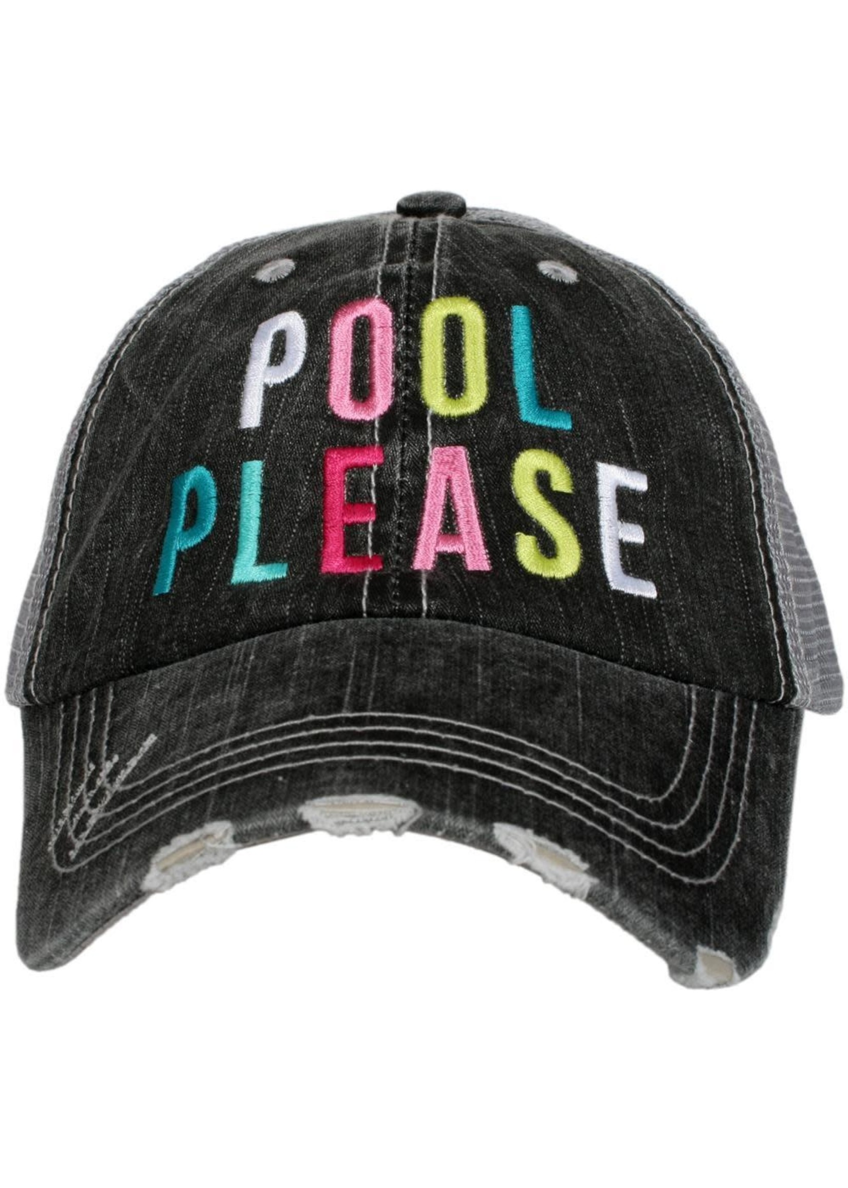 Katydid Pool Please Trucker Hat Gray