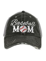 Katydid Baseball Mom Trucker Hat Gray