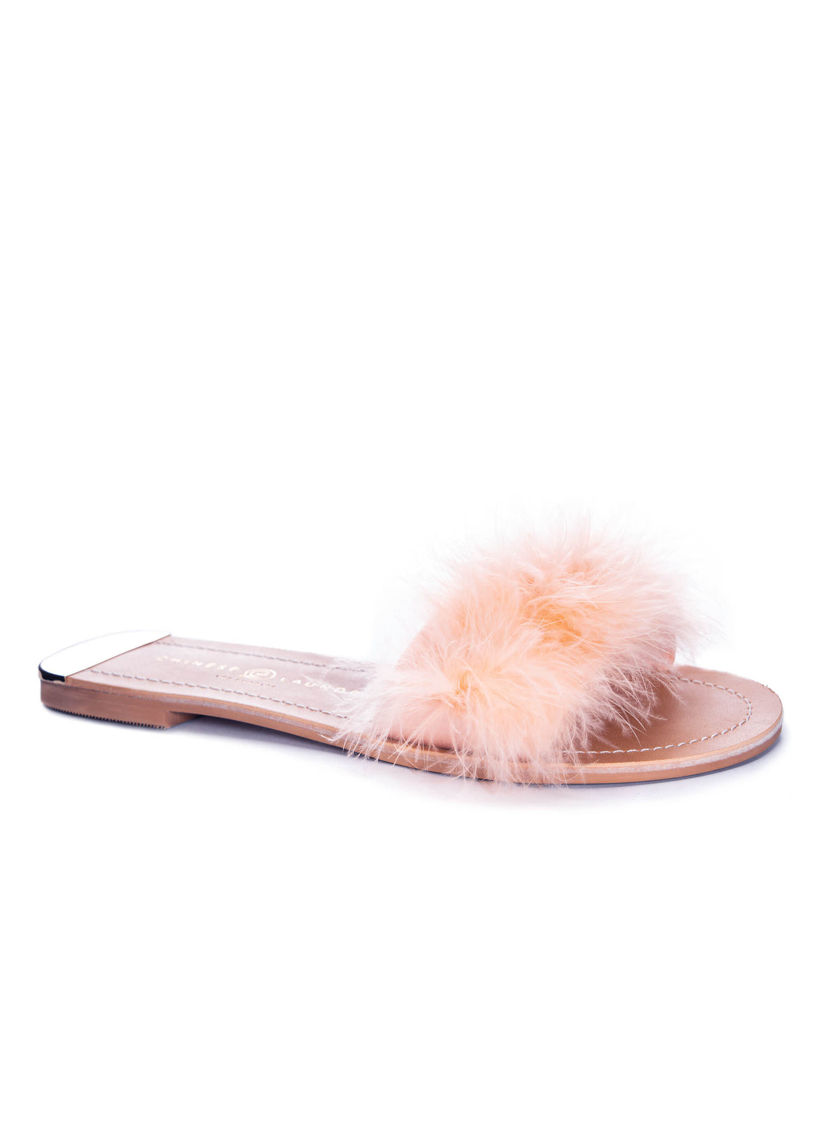 Chinese Laundry Zoey Slide Pink Marabou Feathers by Chinese Laundry Final Sale No Box