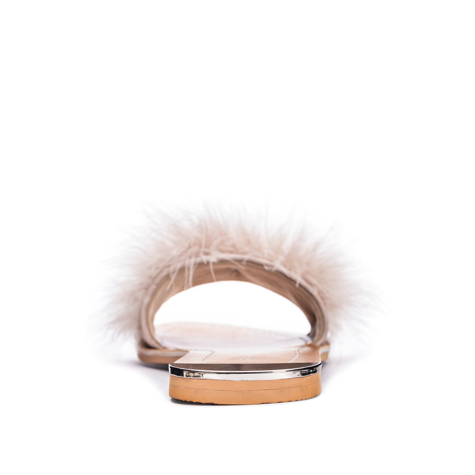 Chinese Laundry Zoey Taupe Marabou Feathers