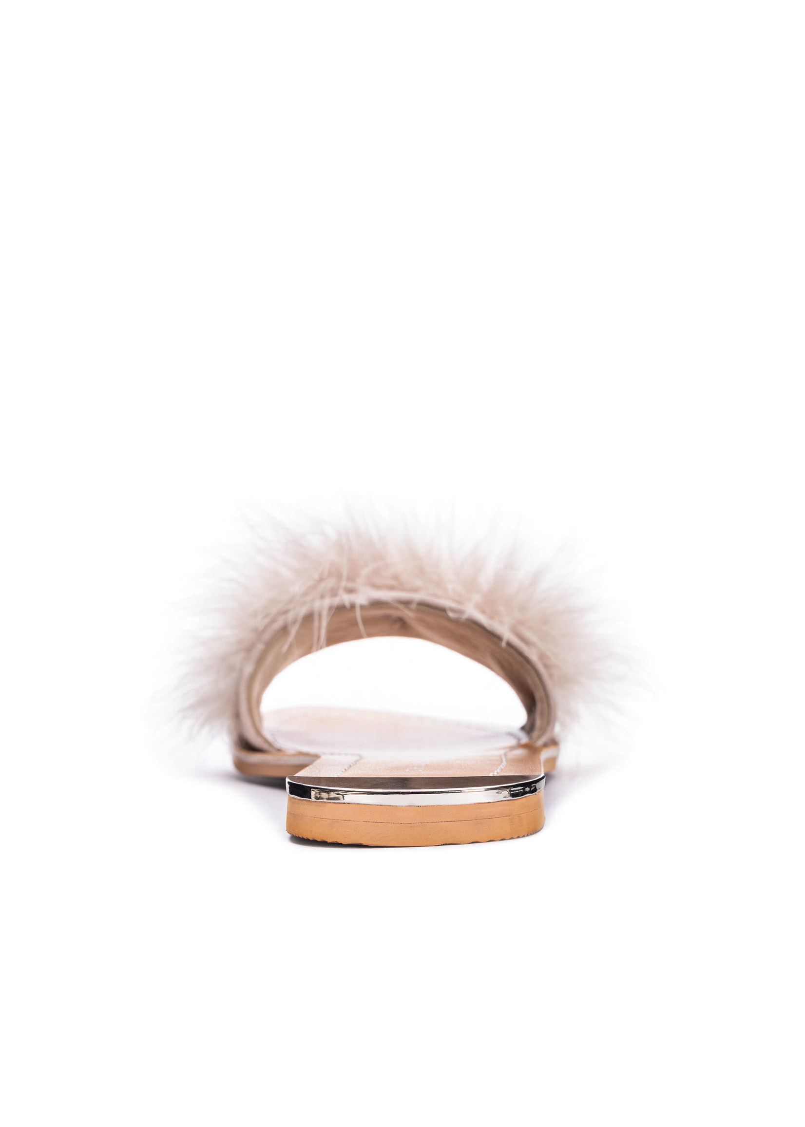 Chinese Laundry Zoey Taupe Marabou Feathers