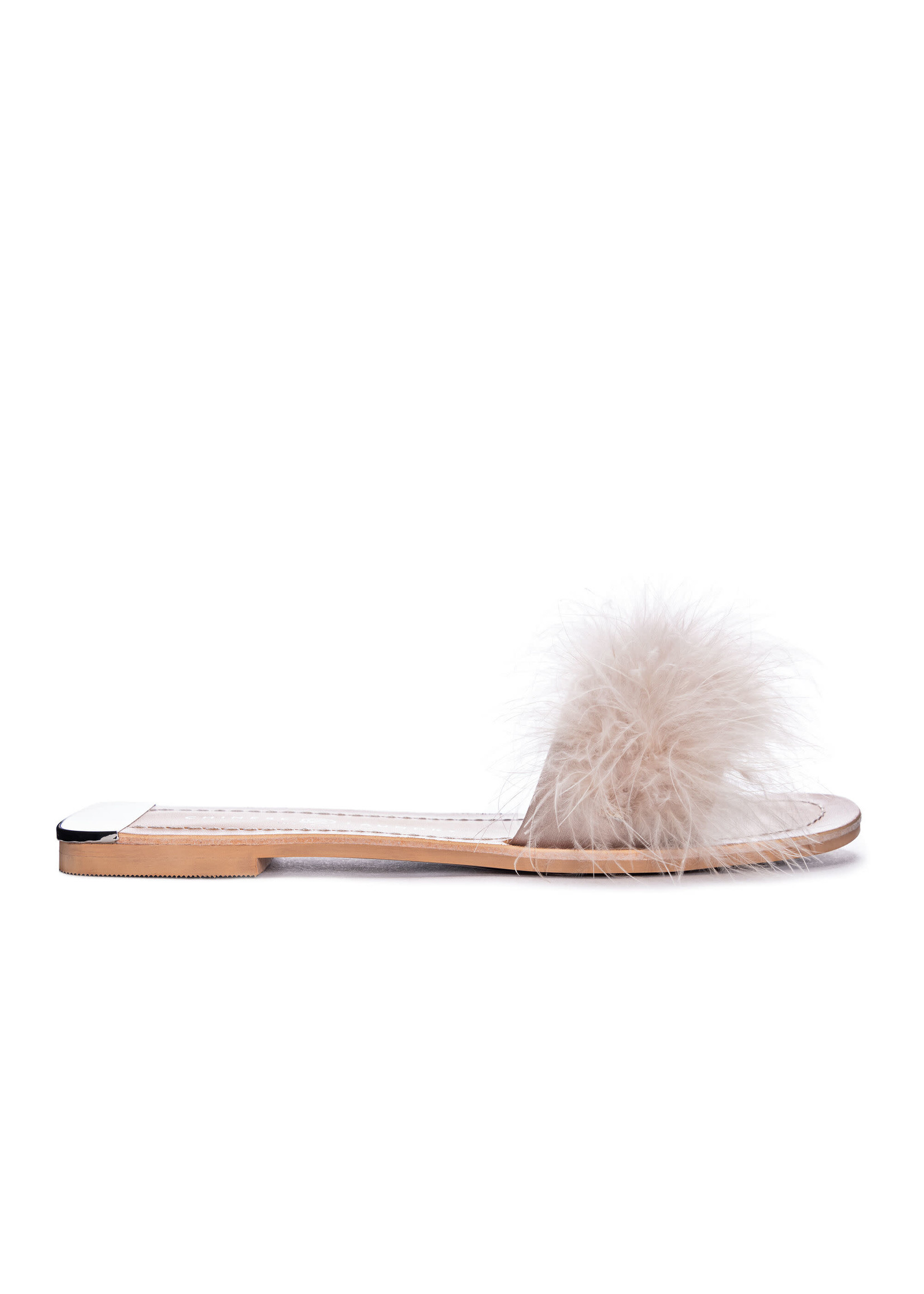 Chinese Laundry Zoey Taupe Marabou Feathers