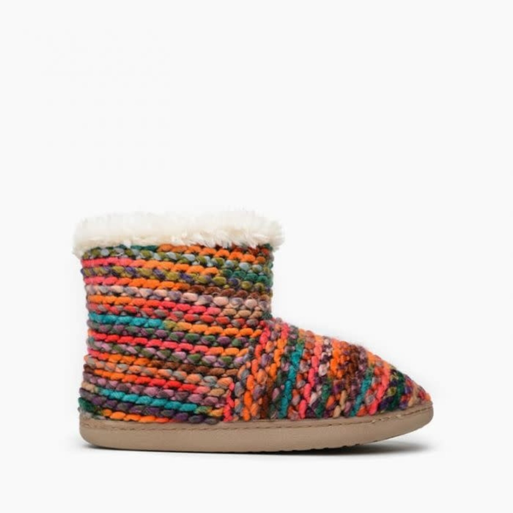Minnetonka Betty Orange Slipper Booties Size 5-6 Small Only