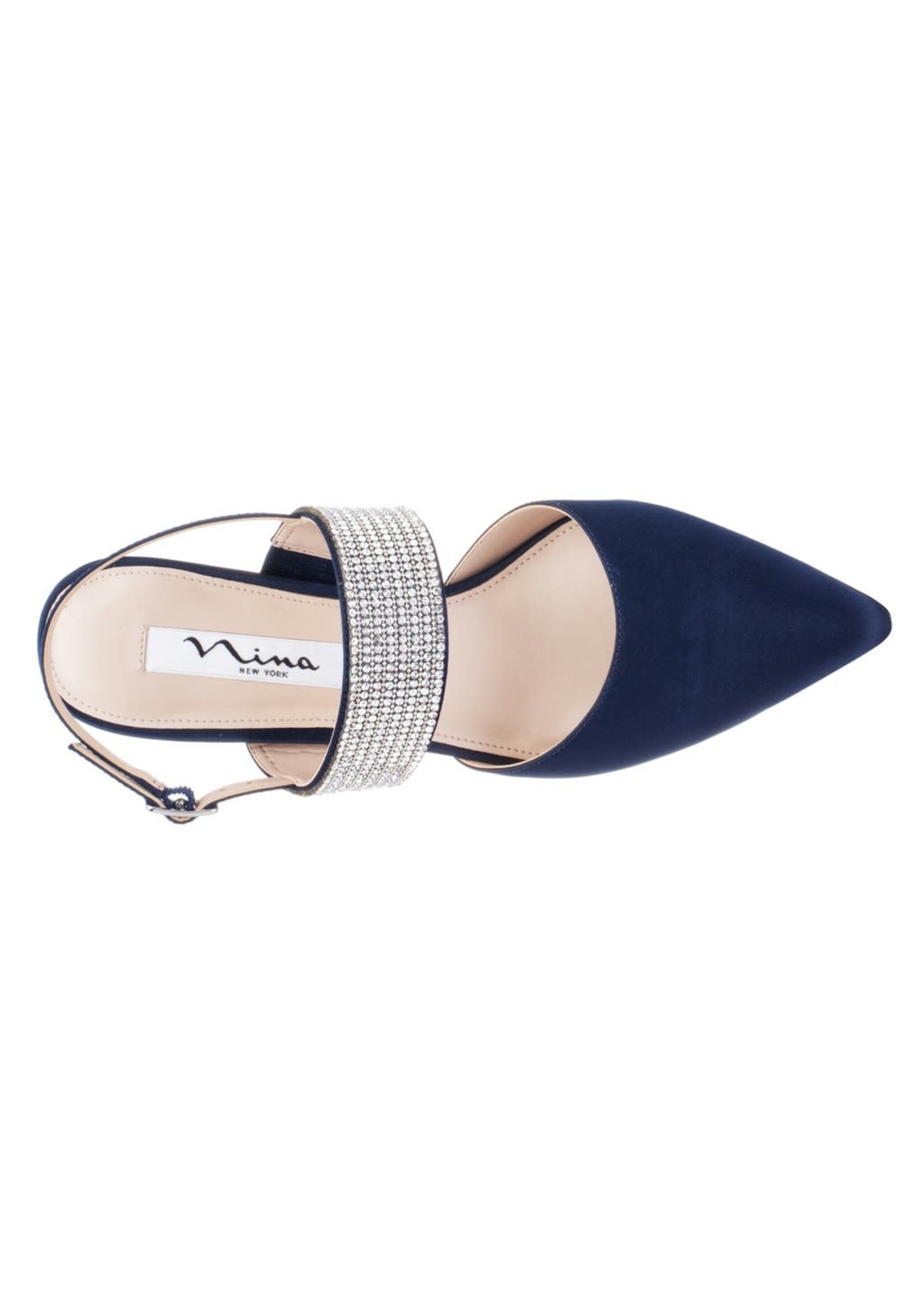 Nina Footwear Tenille Navy Luster Satin by Nina Footwear