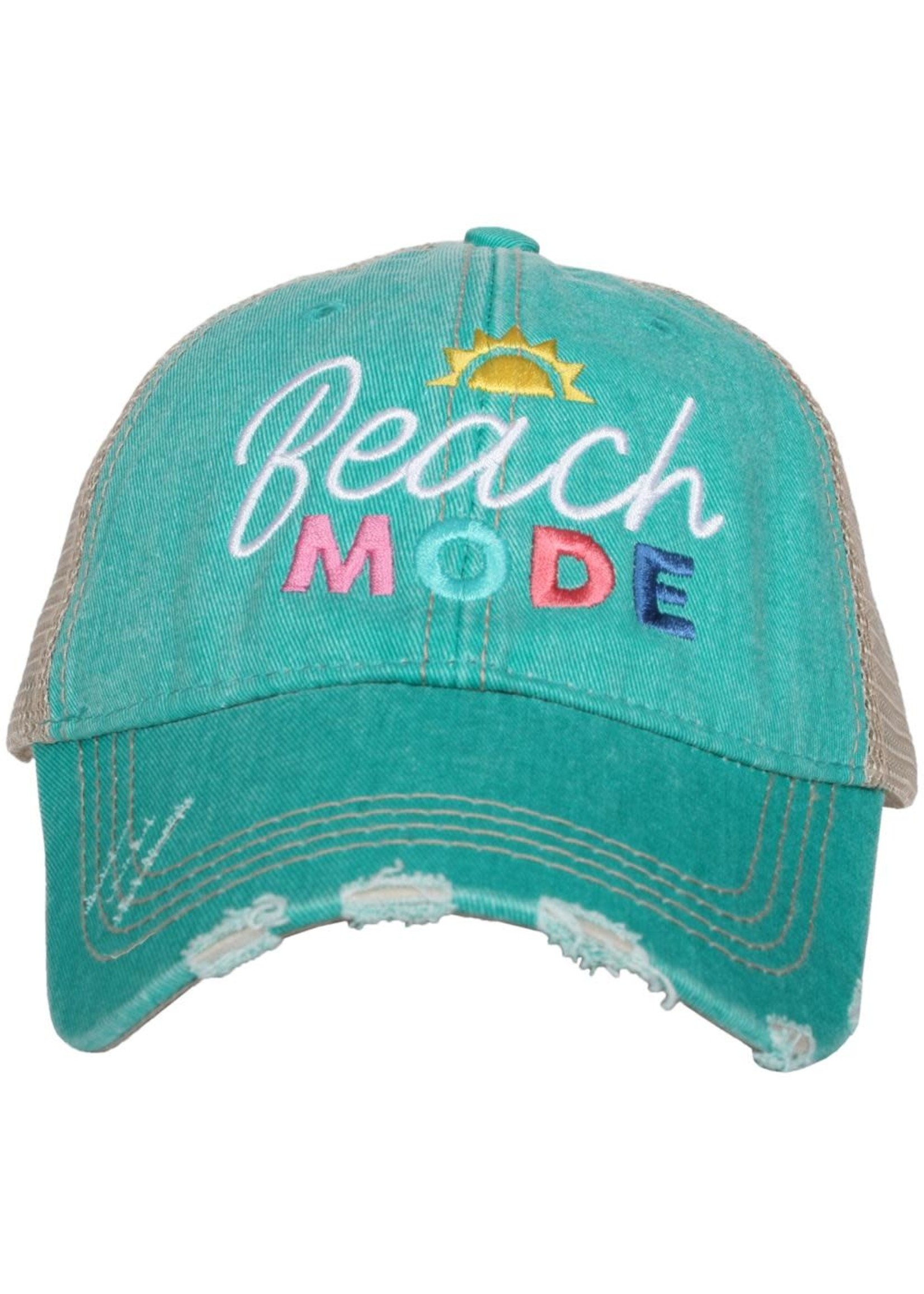 Katydid Beach Mode Teal Trucker Hat