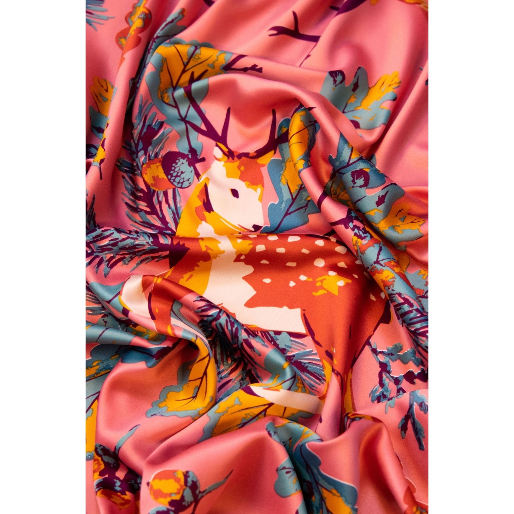 Satin Print Scandi Bambi Square by Powder Design