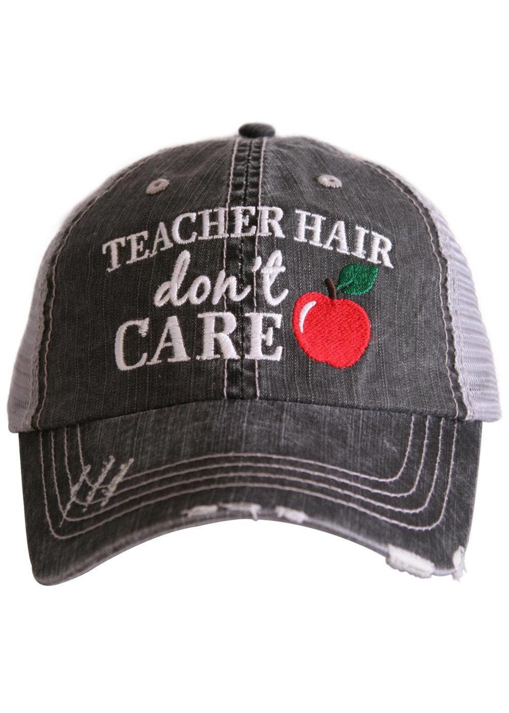Katydid Teacher Hair Trucker Hat Gray