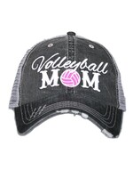 Katydid Volleyball Mom Trucker Hat Gray