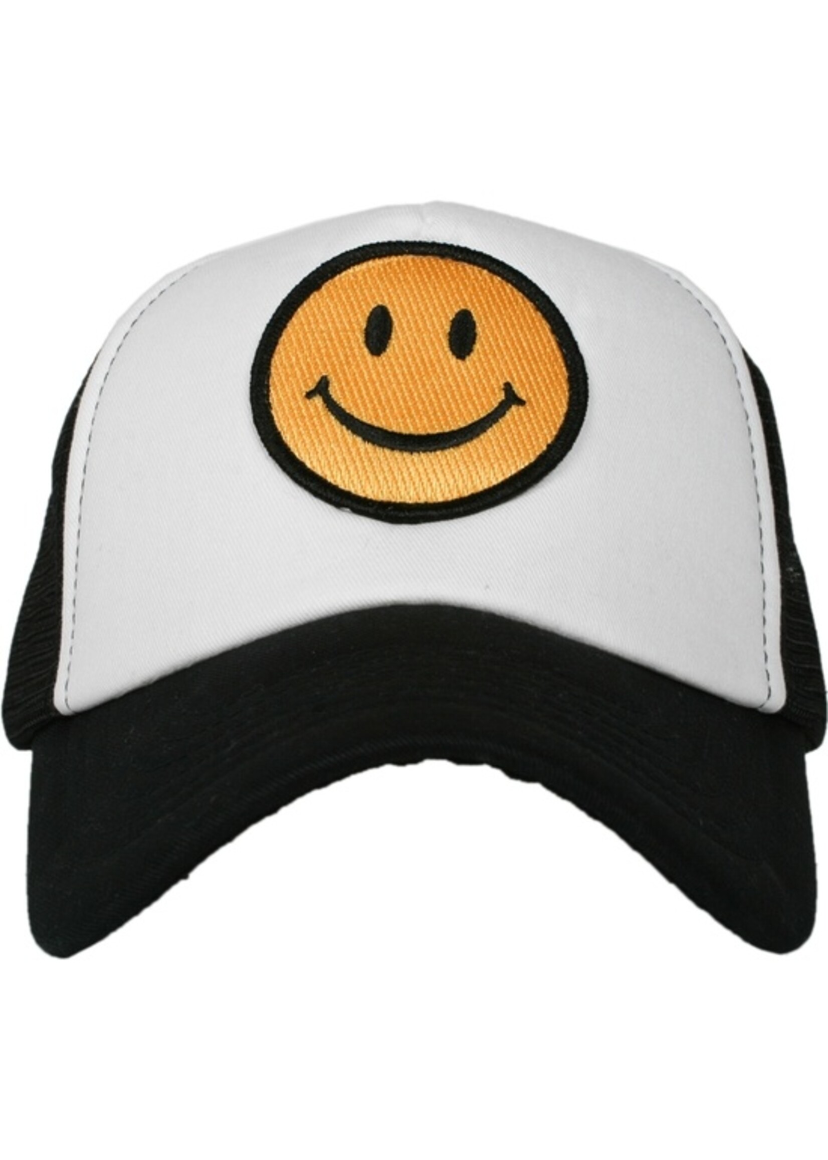 Katydid Smile Face Trucker Hat Black/ White