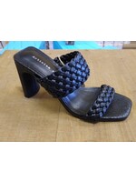 Articles of Society Asti Black Braided Heels by Articles of Society Final Sale