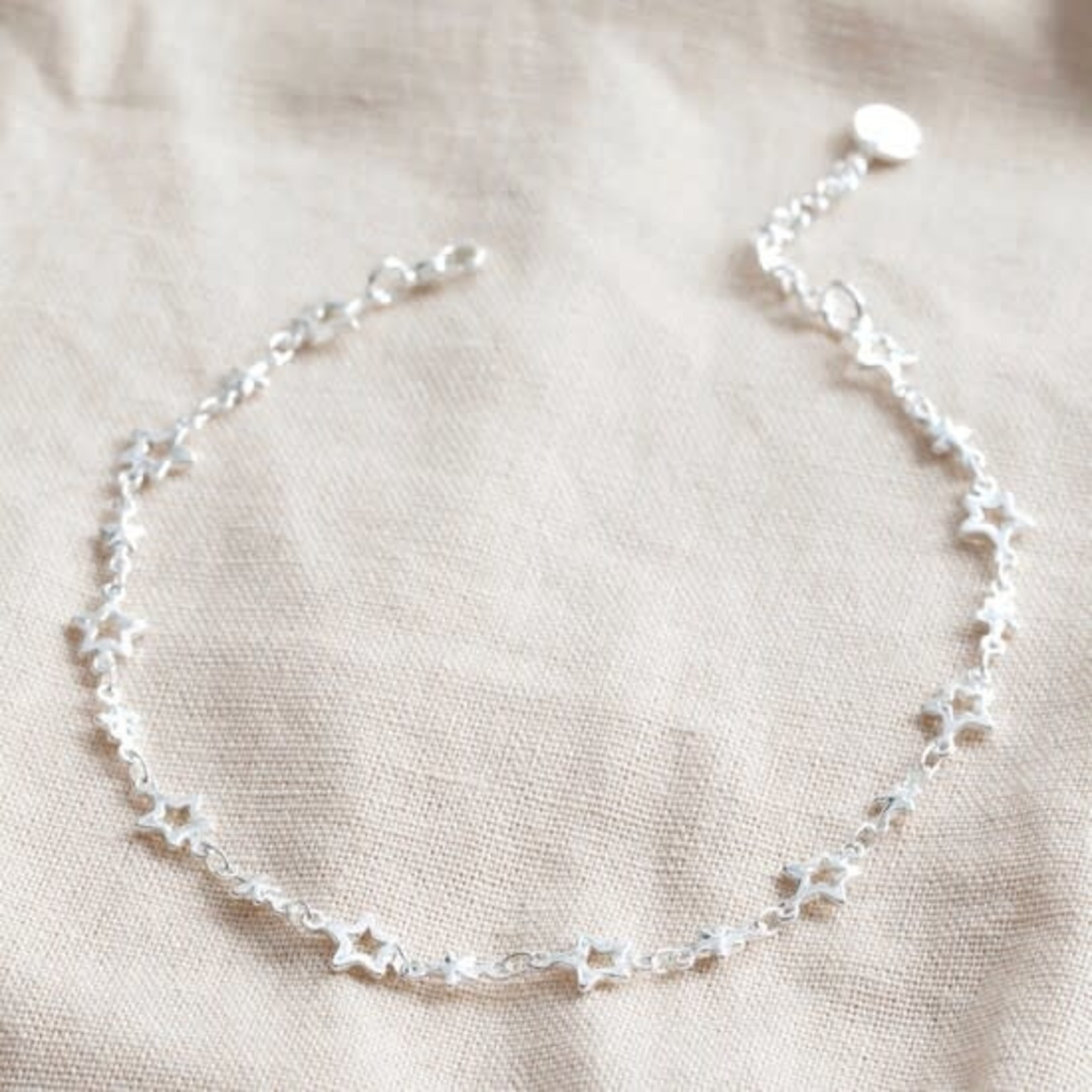 Lisa Angel Stars Anklet Plated Silver