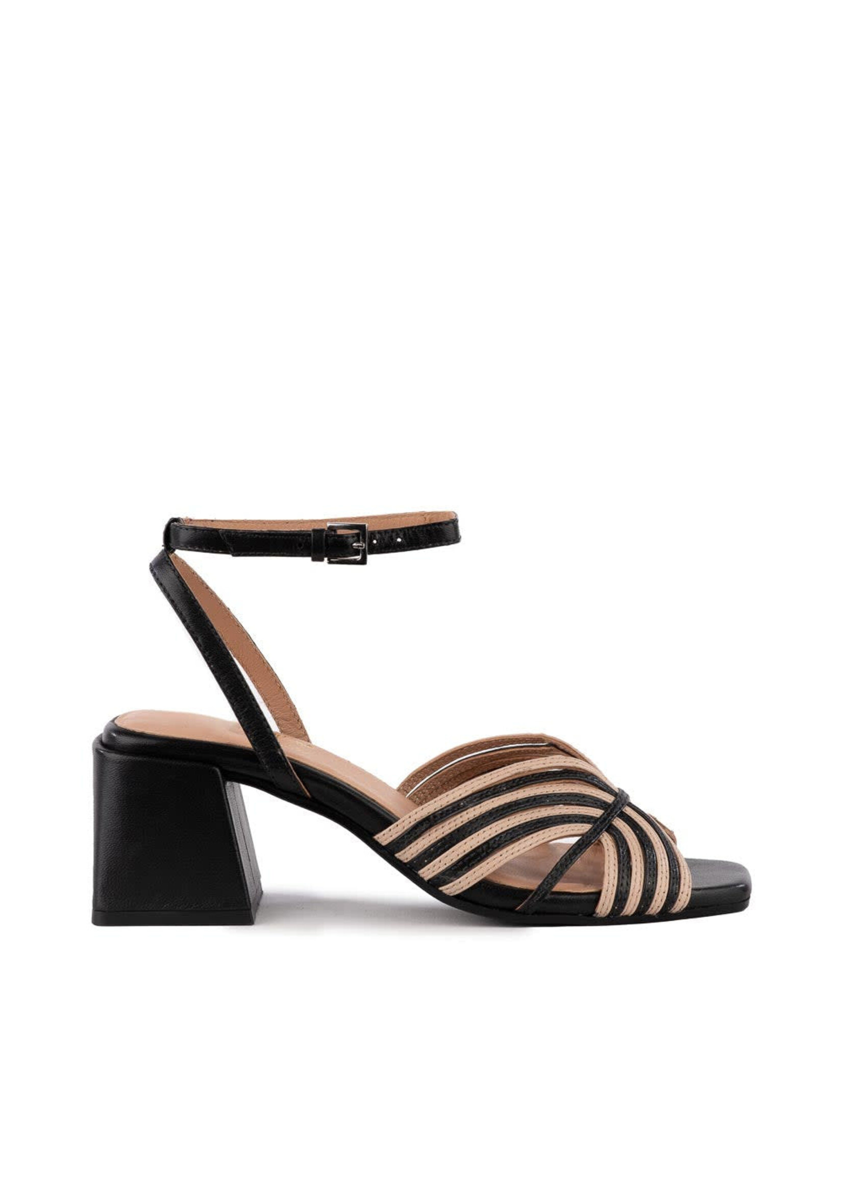 Seychelles Tender Black Off White Leather Sandals by Seychelles