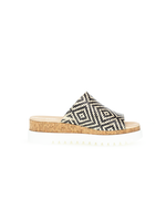 Gabor Flecht Mosaik Pattern Leather Platform Slide by Gabor