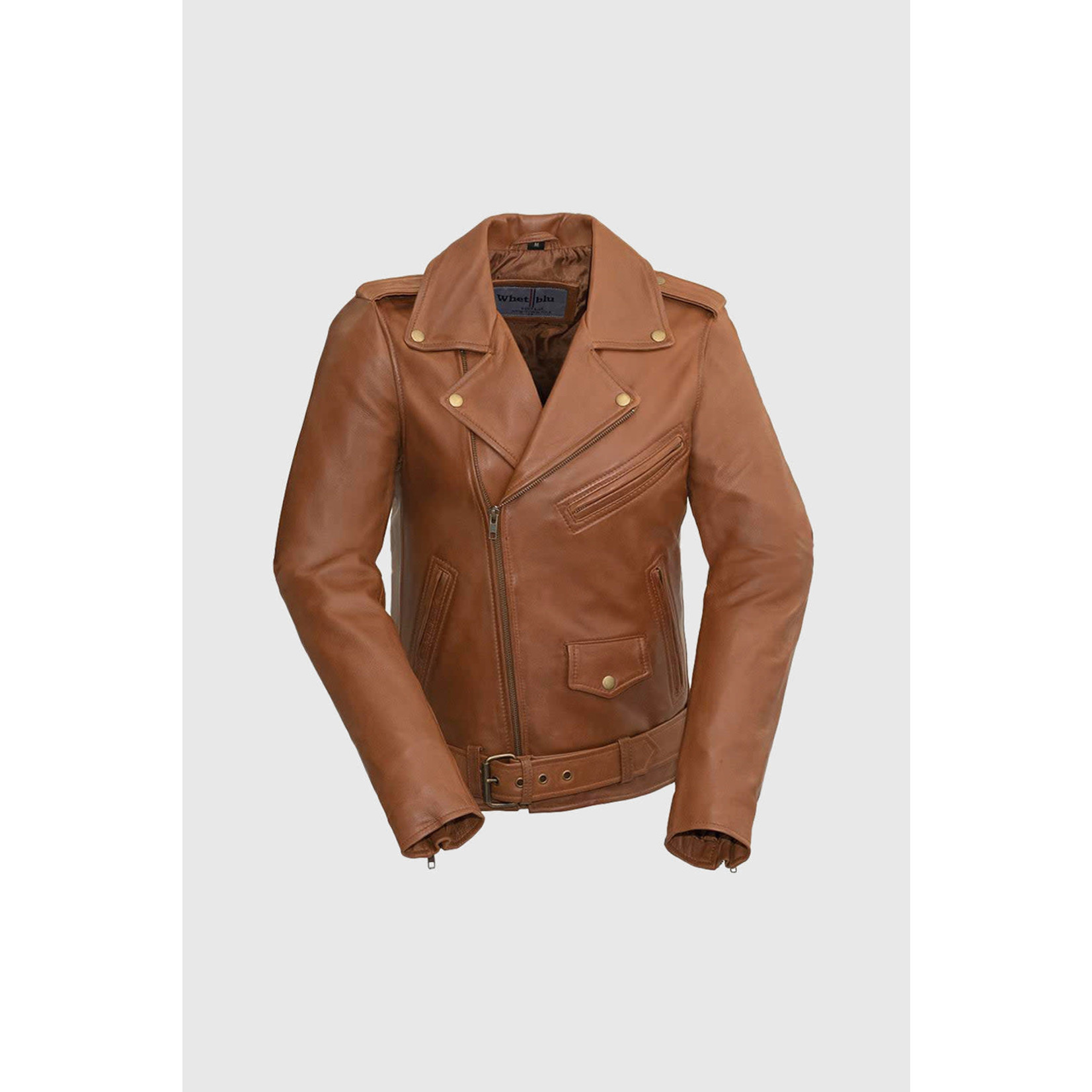 Whet Blu Rebel  Genuine  Lambskin Leather Moto Jacket