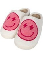 Katydid Smile Face Slippers with Lightning Bolts