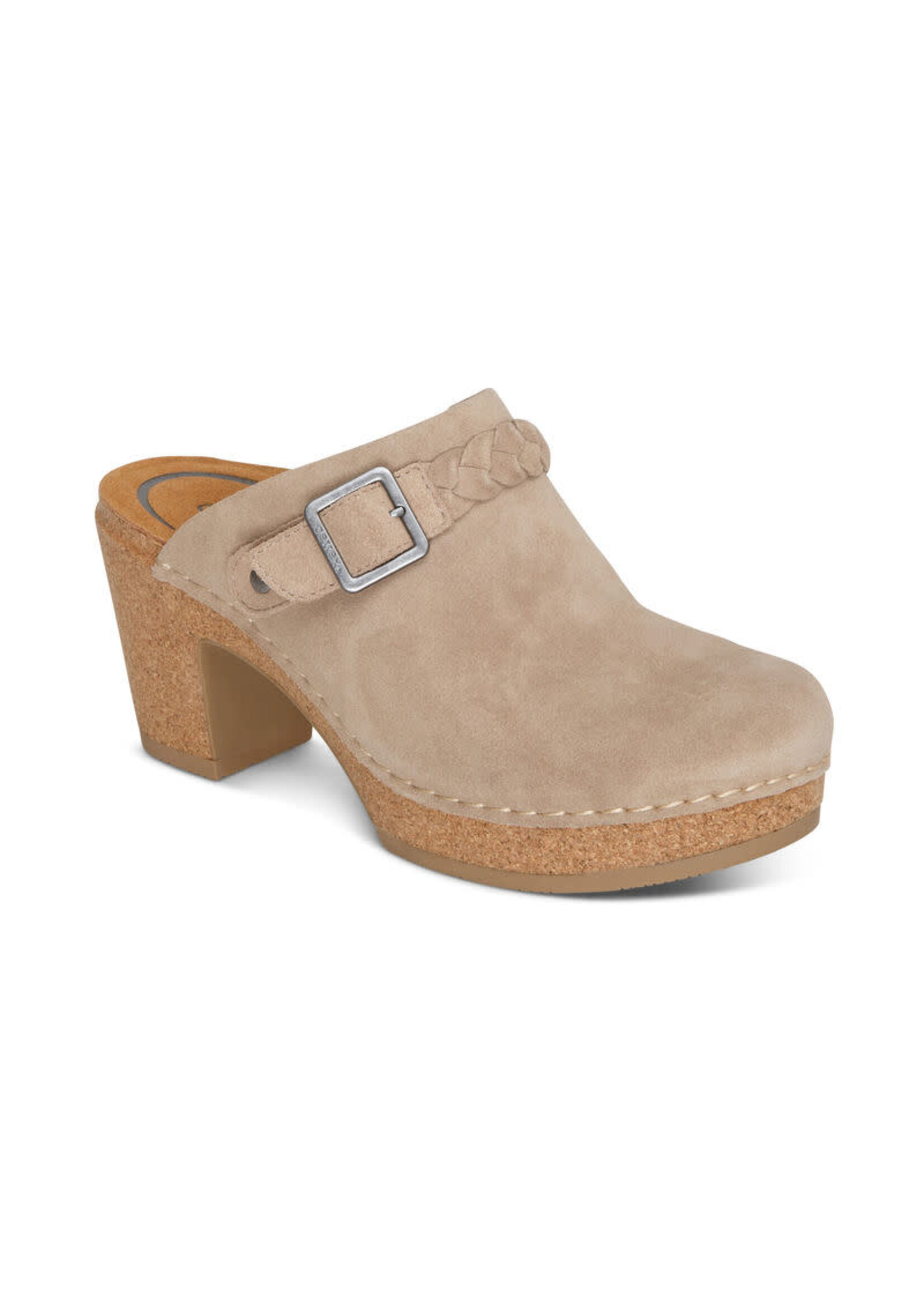 Aetrex Corey Taupe Clogs By Aetrex