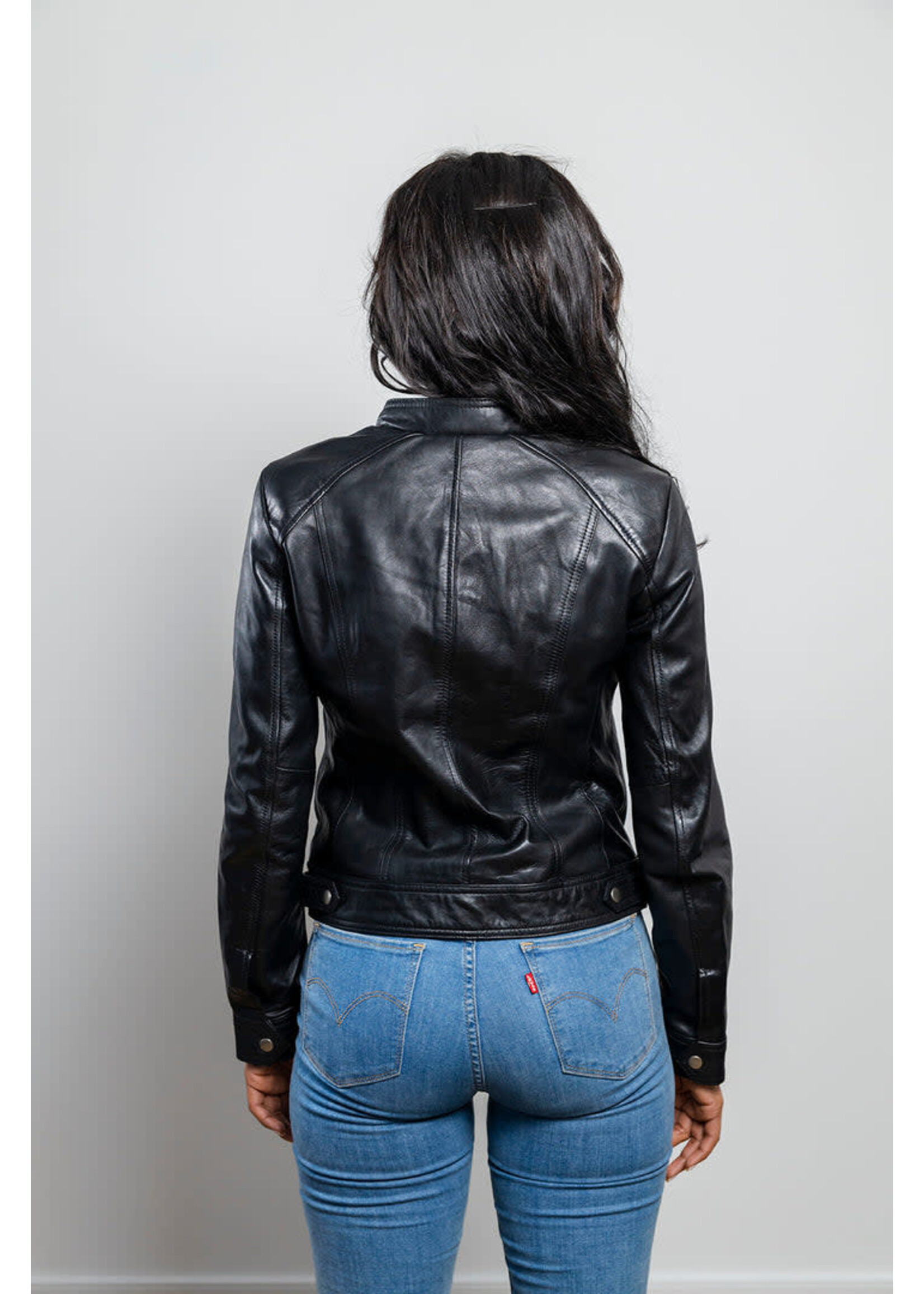 Whet Blu Favorite Black Leather Moto Jacket  50% Off Final Sale