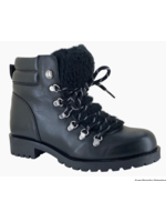 Eric Michael Franki Black Leather Boot By Eric Michaels $99.99 Blowout  Final Sale
