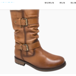 Eric Michael Noelle Cognac Leather Biker Boot By Eric Michaels 50% Off  Final Sale